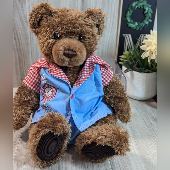 Vintage Newborn Mouse & Clock Gingham Top and Diaper Pants Cover Shorts - Picture 2 of 10